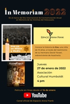 In Memoriam 2022 (Espacio Anna Frank)