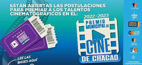 Abierto el proceso de postulacin al Premio Municipal de Cine de Chacao 2022-2023